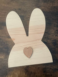 Unfinished DIY Easter Bunny Wood Cutout for your easter craft projects