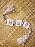 Double Sided Spring-Easter Block Garland Banner