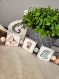 Double Sided Spring-Easter Block Garland Banner - BLANK
