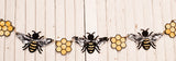 wooden garland  wooden banner  spring  mantle  honeybee  garland  easter  diy  craft kit  carrot  blank  bee kit  bee garland  bee banner  bee  banner