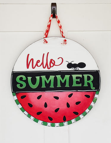 Watermelon Round Door Hanger - BLANK
